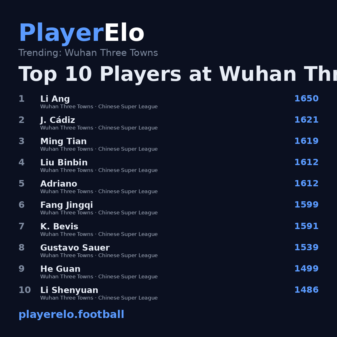 Top 10 Players at Wuhan Three Towns